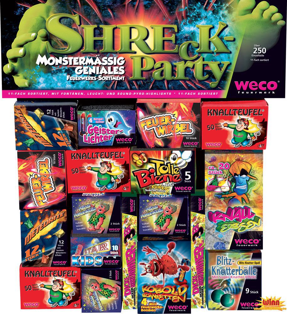 Shreck Party assortiment de pétards pour les enfants