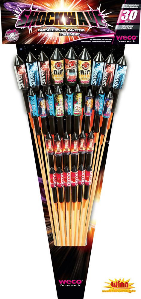 Assortiment fusées weco shokevave : feu d'artifice